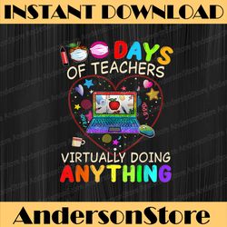 100 days of school teachers virtually doing anything women's png