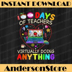 100 days of school teachers virtually doing anything women's png