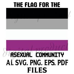asexual flag svg vector graphics ai.eps.png.svg.pdf files download digital sublimation files