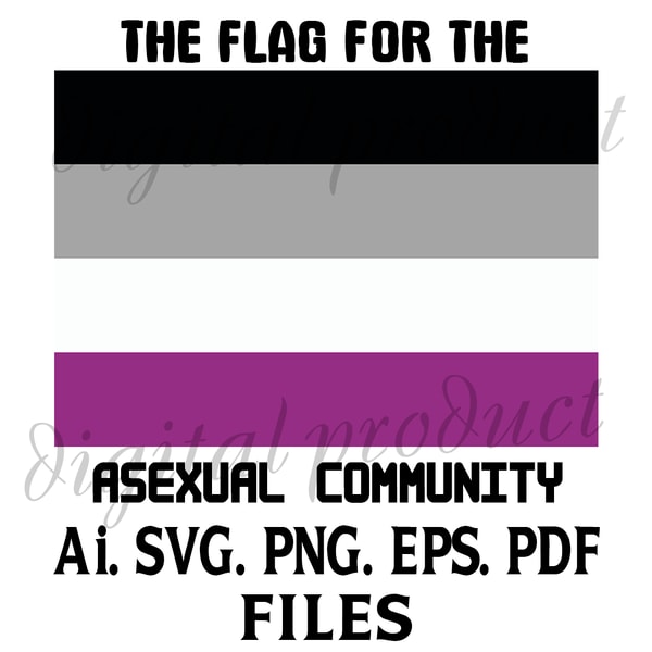 ASEXUAL FLAG SVG VECTOR GRAPHICS AI.EPS.PNG.SVG.PDF FILES DO | Inspire ...