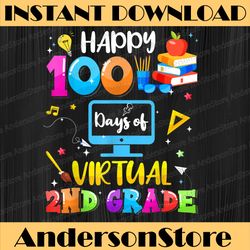 happy 100th day of school virtual learning 2nd grade teacher png