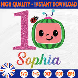 personalized cocomelon birthday png, cocomelon png, watermelon, cocomelon family birthday png, cocomelon only png for