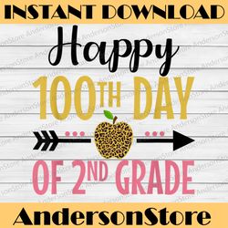 100th Day Of 2nd Grade Girls  100 days of School Teacher PNG