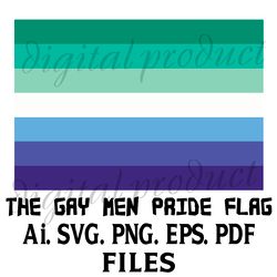 the gay men pride flag svg.png.eps.pdf.ai digital download files sublimation