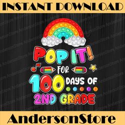 100th day of school pop it 100 days of 2nd grade fidget toy png