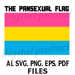 pansexual flag vector griphic ai.png.svg.eps.pdf files digital download sublimation
