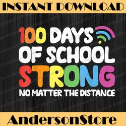 happy 100th day of school strong virtual teacher student png