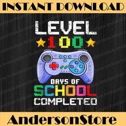 level 100 days school completed student gamer funny png