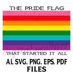 GILBERT BAKER PRIDE FLAG SVG.PNG.AI.EPS.PDF DIGITAL DOWNLOAD SUBLIMATION VECTOR FILES