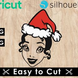princess christmas svg files, princess svg files, vector png images, svg cut files for cricut, clipart bundle