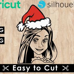 princess christmas svg files, princess svg files, vector png images, svg cut files for cricut, clipart bundle