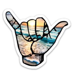 hang loose sticker | shaka decal | hawaii stickers | surf decal
