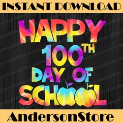 tie dye 100 days of school 100th day of school teacher png