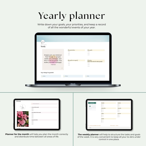 Notion planner template, Digital planner, Personal Planner, | Inspire ...