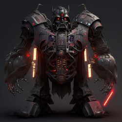 Darth Vader in the style of a transformer