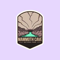mammoth cave national park sticker, national park badge stickers, national park