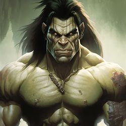 tarzan in the style of an orc