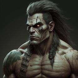 Tarzan in the style of an Orc