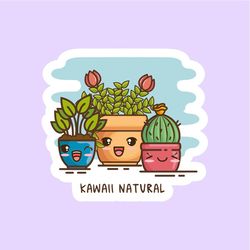 kawaii cactus sticker, scrapbook stickers, cute stickers, laptop stickers, meme stickers
