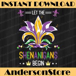 let the shenanigans begin masquerade mardi gras festival, louisiana party, happy mardi gras png