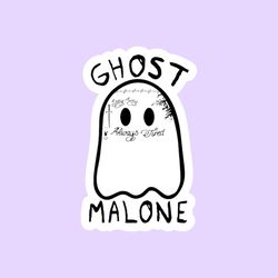 ghost malone sticker, spooky halloween sticker, funny laptop macbook stickers, aesthetic stickers, scrapbook stickers