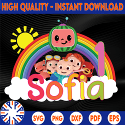 cocomelon personalized name and ages birthday png, cocomelon brithday png,cocomelon family birthday png