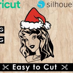 princess christmas svg files, princess svg files, vector png images, svg cut files for cricut, clipart bundle