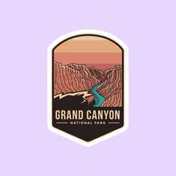 grand canyon national park sticker, national park badge stickers, national park