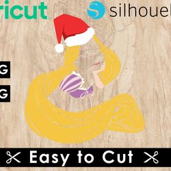 rapunzel christmas svg files, rapunzel svg files, vector png images, svg cut files for cricut, clipart bundle