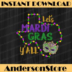 mardi gras y'all galveston fun cute beads and mask mardi gras festival, louisiana party, happy mardi gras png