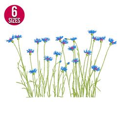 meadow flowers embroidery design, machine embroidery design, instant download