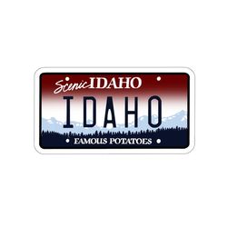 idaho license plate vinyl decal | idaho sticker | laptop sticker | water bottle sticker | id sticker