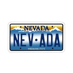 nevada license plate vinyl decal | nevada sticker | laptop sticker | water bottle sticker | nv sticker