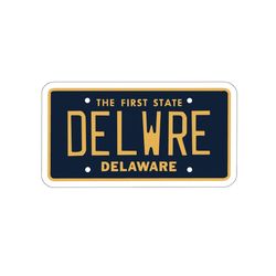 delaware license plate vinyl decal | delaware sticker | laptop sticker | water bottle sticker | de sticker