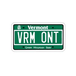 vermont license plate vinyl decal | vermont sticker | laptop sticker | water bottle sticker | vt sticker