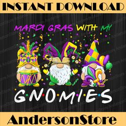 mardi gras with my gnomies three gnome mardi gras festival, louisiana party, happy mardi gras png