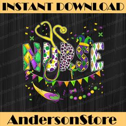 nurse mardi gras leopard festival party lover apparel mardi gras festival, louisiana party, happy mardi gras png