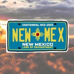new mexico license plate vinyl decal | new mexico sticker | laptop sticker | water bottle sticker | nm sticker