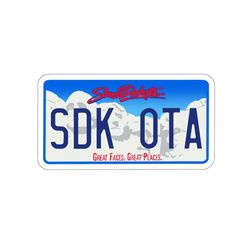 south dakota license plate vinyl decal | south dakota sticker | laptop sticker | water bottle sticker