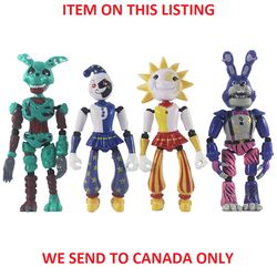 FNAF 4pcs SET Five Nights at Freddy's Action Figure Gift USA Stock New ITEM ON THIS LISTING WE SEND TO CANADA ONLY