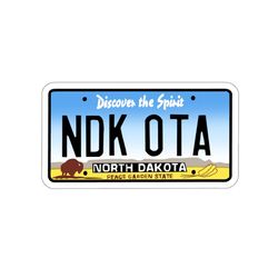 north dakota license plate vinyl decal | north dakota sticker | laptop sticker | water bottle sticker | nd sticker