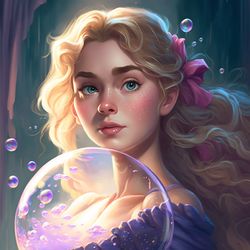 princess blonde art printable