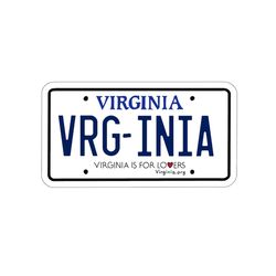 virginia license plate vinyl decal | virginia sticker | laptop sticker | water bottle sticker | va sticker