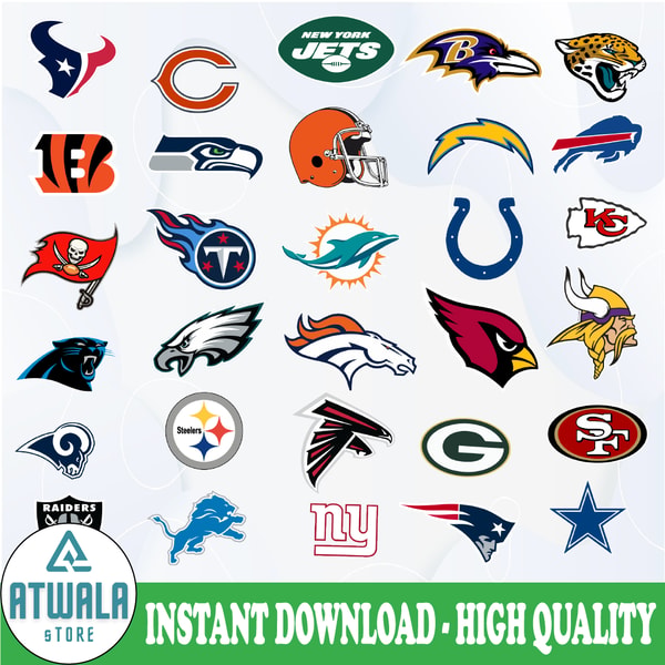 NFL Logo SVG Bundle – Football Logo–NFL Logo NFL Teams Svg V - Inspire ...