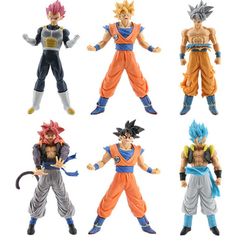 6pcs SET Dragon Ball Z Action Figure Goku Vegeta Saiyan Blue God 2021 ITEM ON THIS LISTING WE SEND TO CANADA ONLY