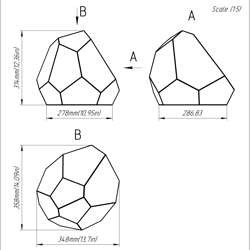 project 384. stained glass printable pattern. brillant3d