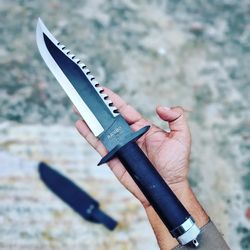 Rambo knife,Hand Engraved Knife,Hunting knife, Handmade knife, Bushcraft Knife,Camping knife