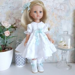 Outfit for doll Paola Reina Antonio Juan Cotton dress with lace Clothes and shose for Paola Reina dolls Set of clothes