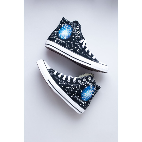 Cancer Water Sign Astrology Horoscope Zodiac - Custom White High Top  Converse - Custom Converse Shoes