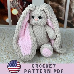 Crochet Bunny pattern PDF - Bunny amigurumi pattern - animals patterns